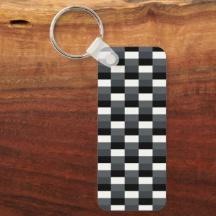 Porte-clés Patteries monochromes de Gray, Grey, Black and Whi