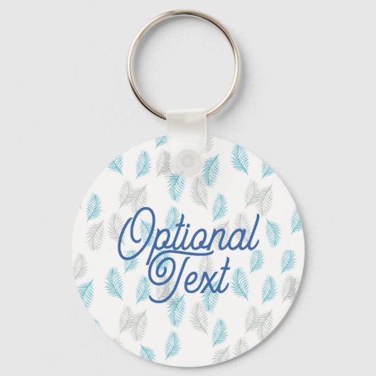 Porte-clés Pattern Blue & Gray Leaves (Recto)