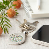 Porte-clés Pattern Elegant Magnolia Flowers (Côté )