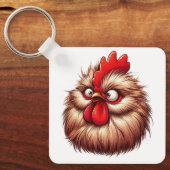 Porte-clés "Patty Silkie Chicken Face" Aluminum Keychain (Recto)
