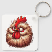 Porte-clés "Patty Silkie Chicken Face" Aluminum Keychain (Dos)