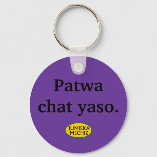 Porte-clés Patwa conversation yaso (Recto)