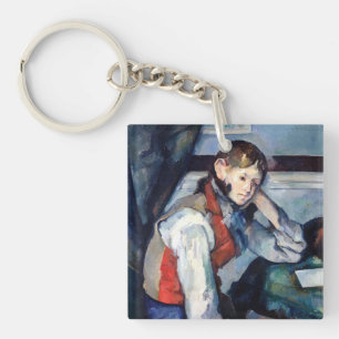 Porte-clés Paul Cezanne - Garçon au gilet rouge