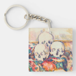 Porte-clés Paul Cezanne - Les Trois Crânes Aquarelle