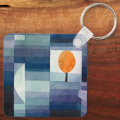 Porte-clés Paul Klee Abstrait Tree Blue Peinture (Verso)