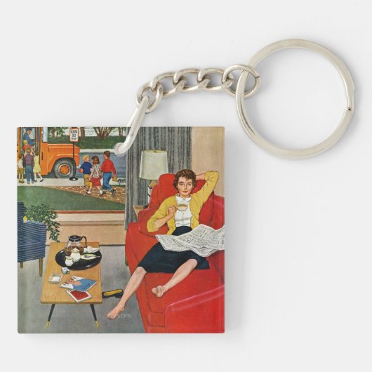 Porte-clés Pause-café de matin (Dos)