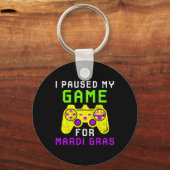 Porte-clés Pause Mon Jeu Pour Mardi Gras Video Game Control (Recto)