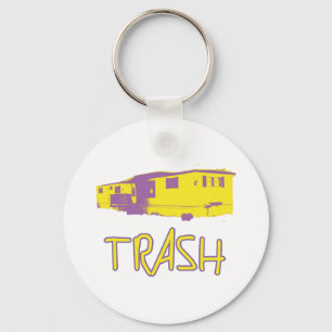 Porte-clés Pauvre plouc muet de déchets blancs de terrain de