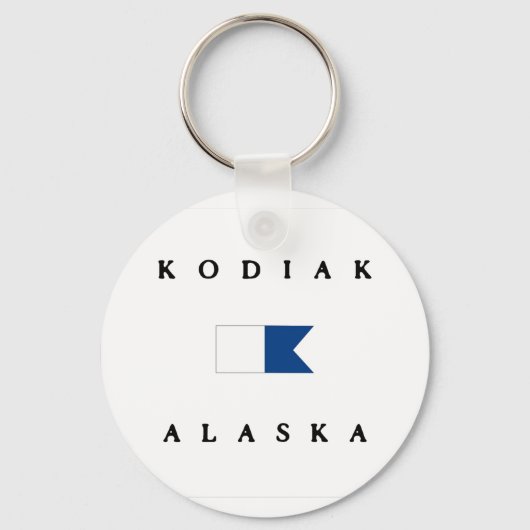 Porte-clés Pavillon de plongée Alpha Kodiak Alaska (Recto)