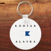 Porte-clés Pavillon de plongée Alpha Kodiak Alaska (Recto)