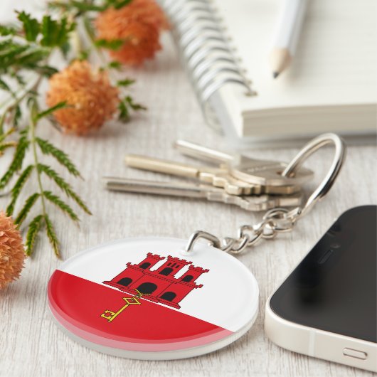 Porte-clés Pavillon Gibraltar (Devant droit)