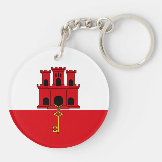 Porte-clés Pavillon Gibraltar (Dos)
