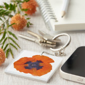 Porte-clés Pavot orange écarlate 1 (Devant Droit)