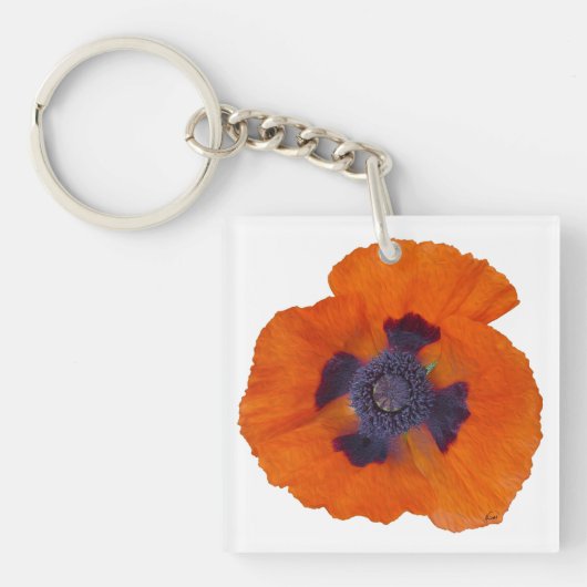 Porte-clés Pavot orange écarlate 1 (Devant)