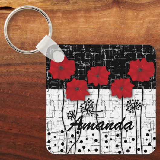 Porte-clés Pavot rouge (Recto)