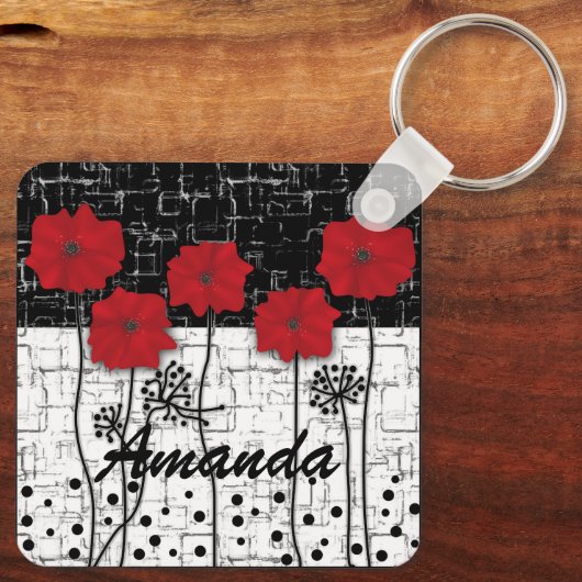 Porte-clés Pavot rouge (Verso)