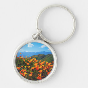 Porte-clés Pavots de Californie couvrant un flanc de colline