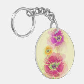 Porte-clés Pavots peints 2 d'aquarelle (Devant gauche)