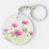 Porte-clés Pavots peints 3 d'aquarelle (Dos)