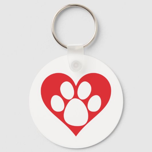 Porte-clés Paw Chien Coeur (Recto)