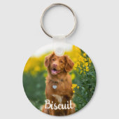 Porte-clés Paw Print Cookies Light Pink Pattern Monogram (Recto)