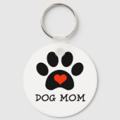 Porte-clés Pawprint Chien Maman (Recto)