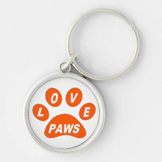 Porte-clés Paws Amour porte - clé sur Paws Orange (Devant)