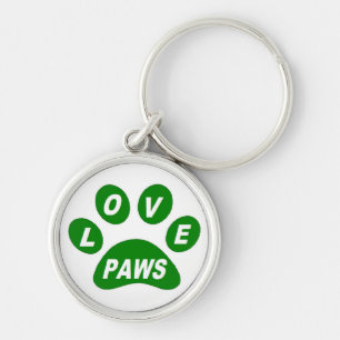 Porte-clés Paws d'amour porte - clé sur les pattes vert