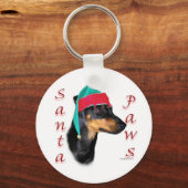 Porte-clés Paws de Manchester Terrier Père Noël (Recto)