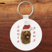 Porte-clés Paws de Terrier Père Noël (Recto)