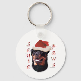 Porte-clés Paws Père Noël Rottweiler