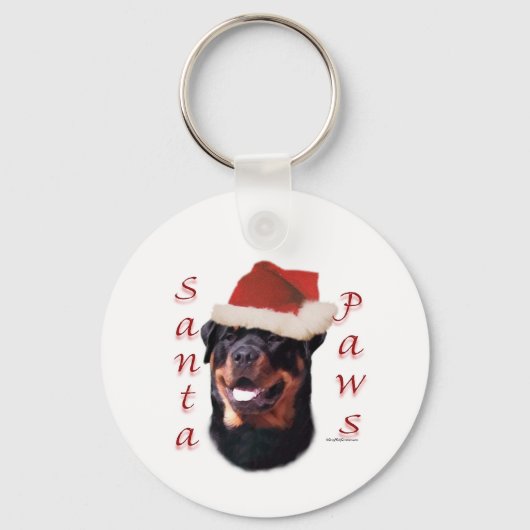 Porte-clés Paws Père Noël Rottweiler (Recto)