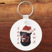 Porte-clés Paws Père Noël Rottweiler (Verso)