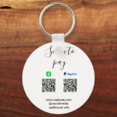 Porte-clés Paypal Cashapp scan pour payer QR ajouter le nom d (Recto)