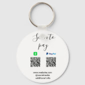 Porte-clés Paypal Cashapp scan pour payer QR ajouter le nom d (Verso)