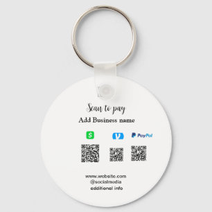 Porte-clés Paypal Cashapp venmo scan pour payer QR ajouter en