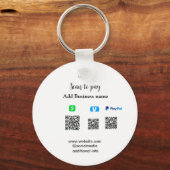 Porte-clés Paypal Cashapp venmo scan pour payer QR ajouter en (Verso)