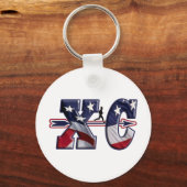 PORTE-CLÉS PAYS CROISÉ XC USA DRAPEAU (Recto)