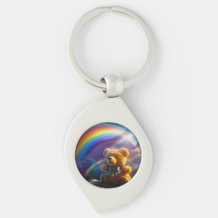 Porte-clés Pays des merveilles de nounours arc-en-ciel ensole