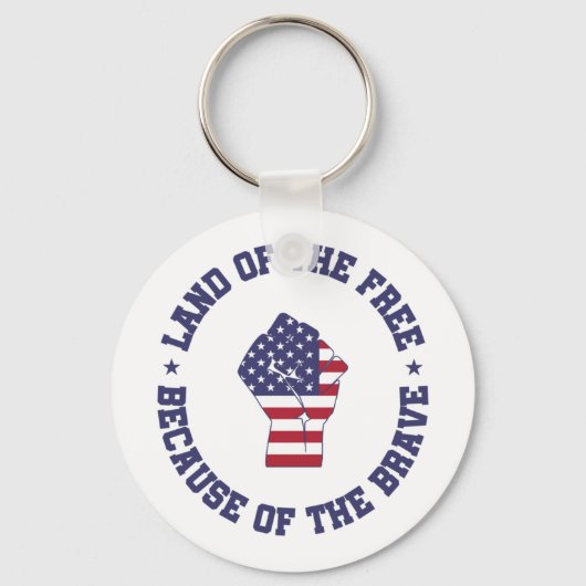 Porte-clés Pays du drapeau américain libre Patriotique (Recto)