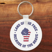 Porte-clés Pays du drapeau américain libre Patriotique (Recto)