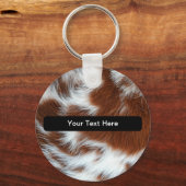 Porte-clés Pays Motif de vache de l'Ouest (Recto)