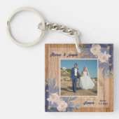 Porte-clés Pays Rustique Floral Marine rose (Devant)