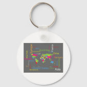 Porte-clés Pays Sur Une Carte Mondiale (Recto)