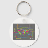 Porte-clés Pays Sur Une Carte Mondiale (Verso)