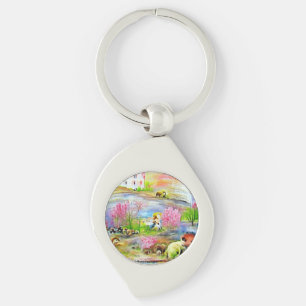 Porte-clés Paysage aquarelle