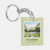 Porte-clés Paysage aquarelle Peinture du lac Buttermere (Devant gauche)