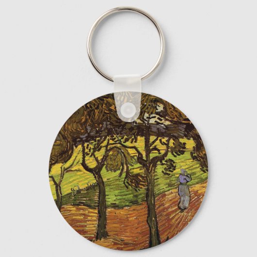 Porte-clés Paysage, arbres et figures par Vincent van Gogh (Recto)