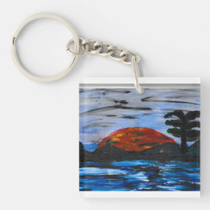 Porte-clés Paysage au coucher du soleil