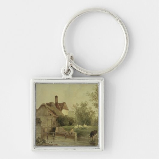 Porte-clés Paysage avec un cottage (Devant)